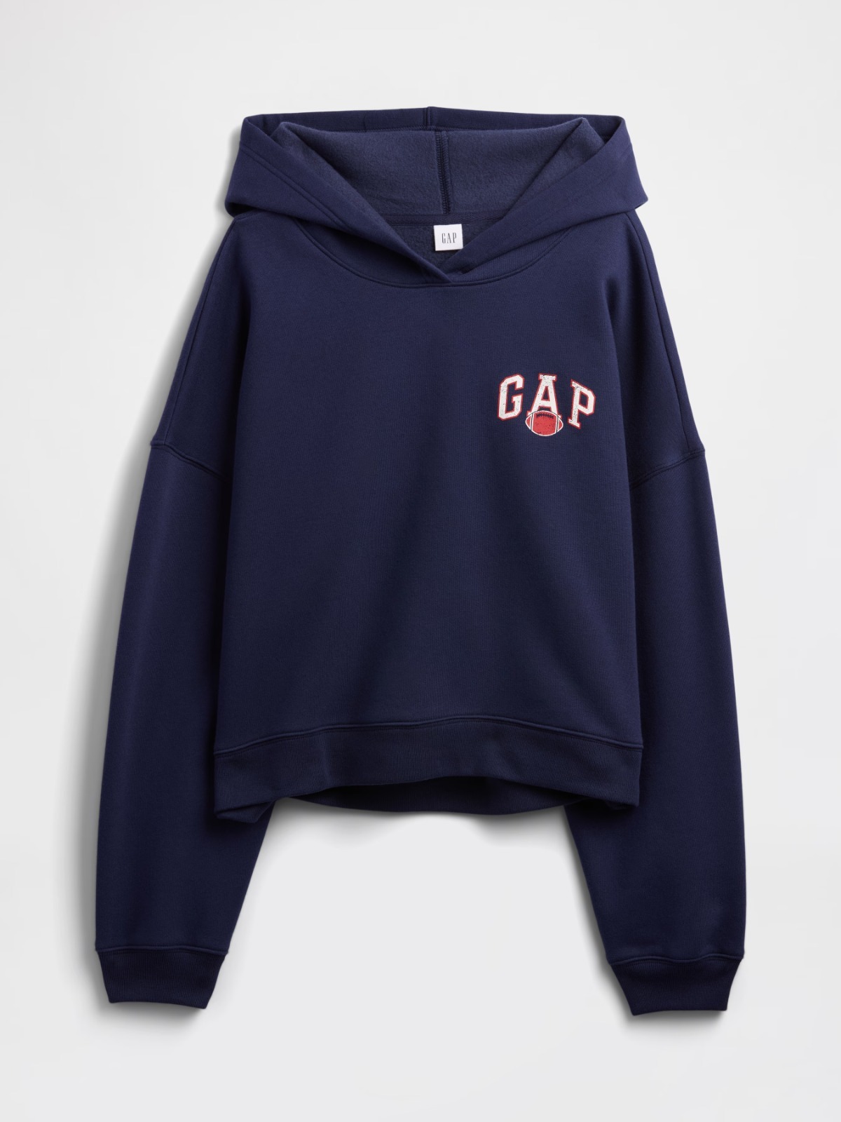 OBS243 GAP 女款 Relaxed Cropped Wedge Graphic Hoodie
