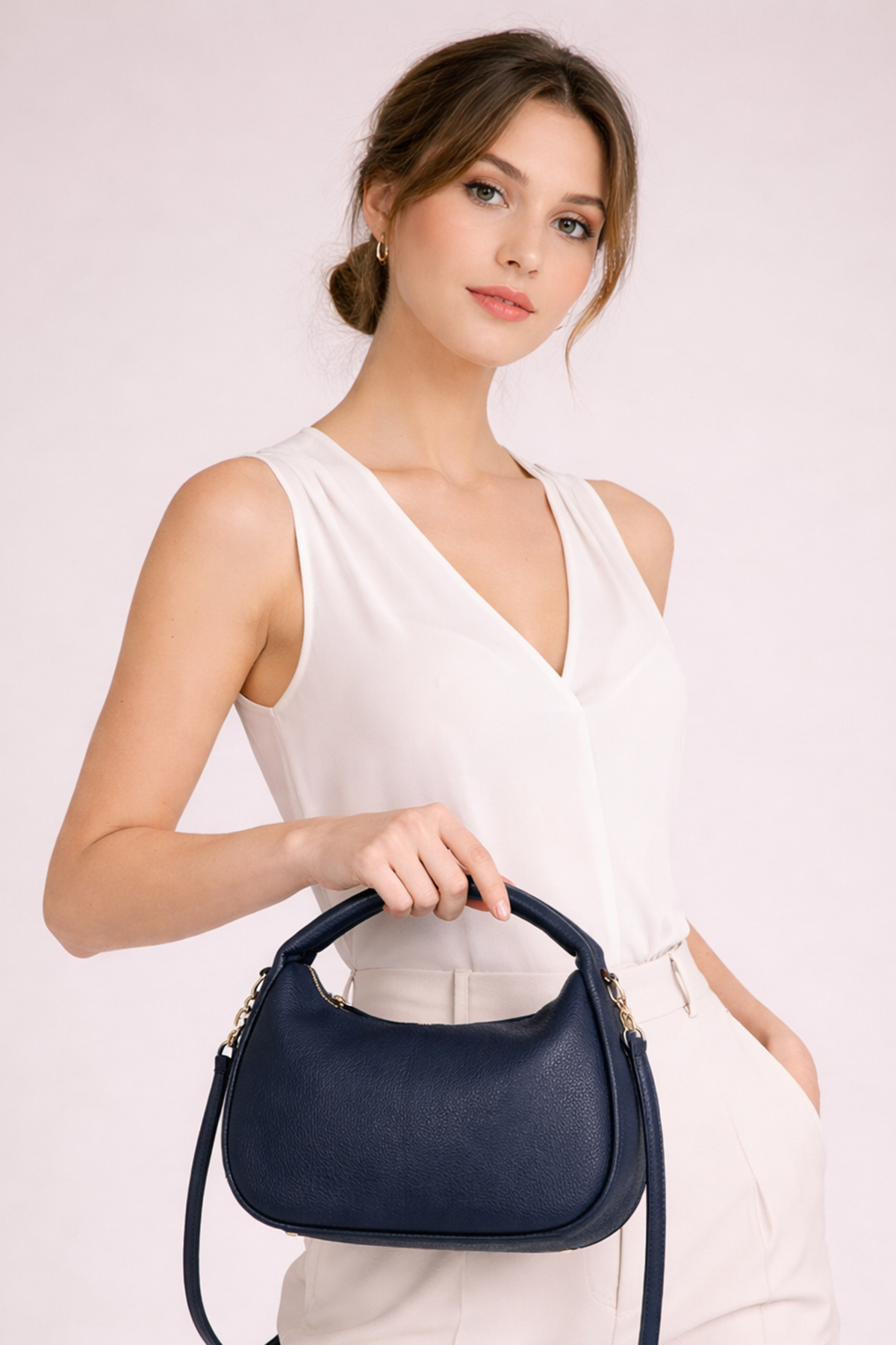 Cherry Paris Leather LAURÈNE - 4195 Marine 海藍色