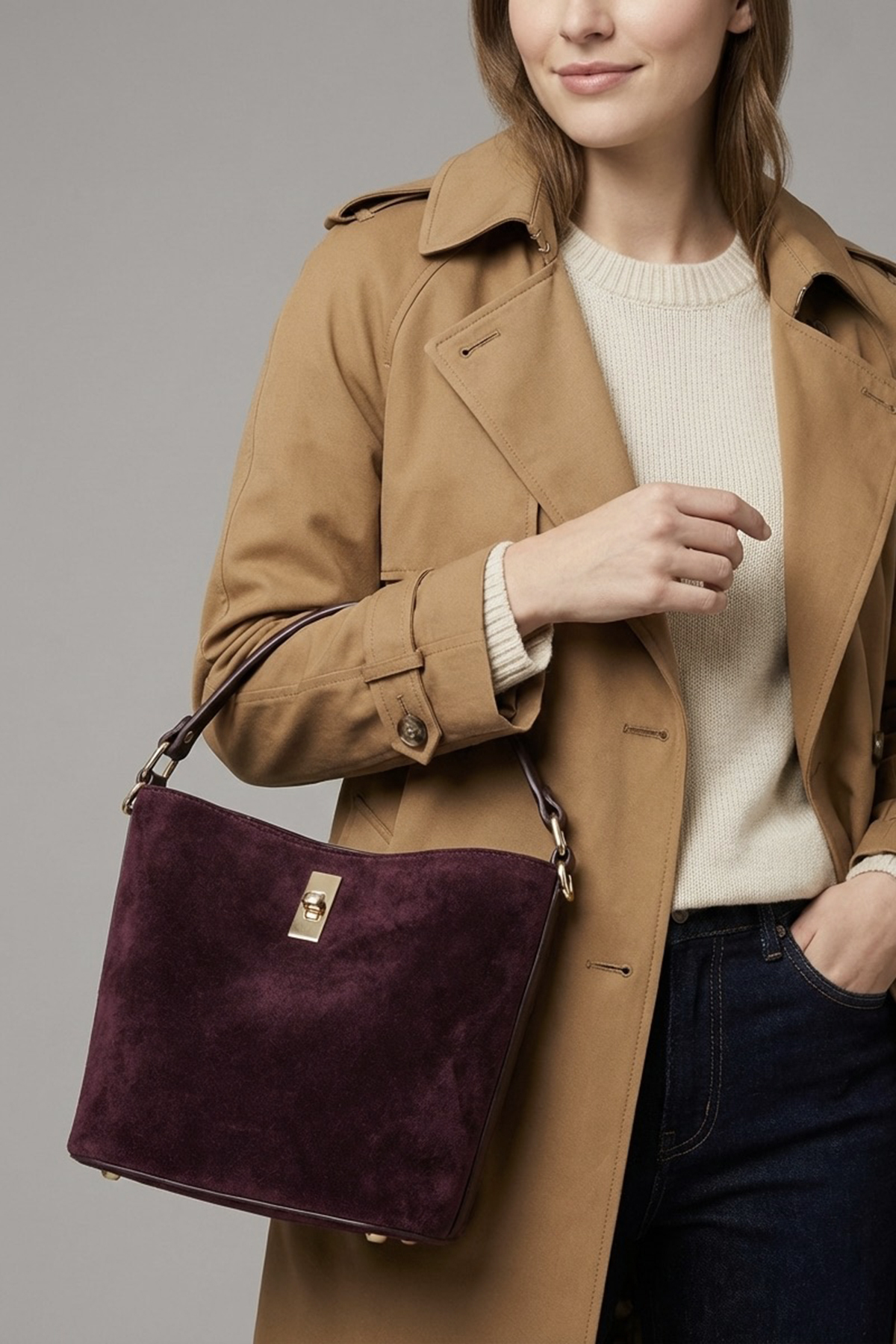 Cherry Paris Leather ALIMA SUÈDE - 4209 Bordeaux 酒紅