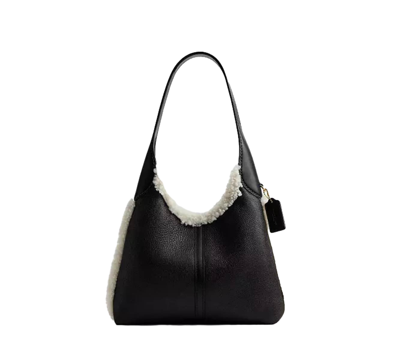 【Coach】 Brooklyn 羊毛皮革 28 單肩手袋  黑