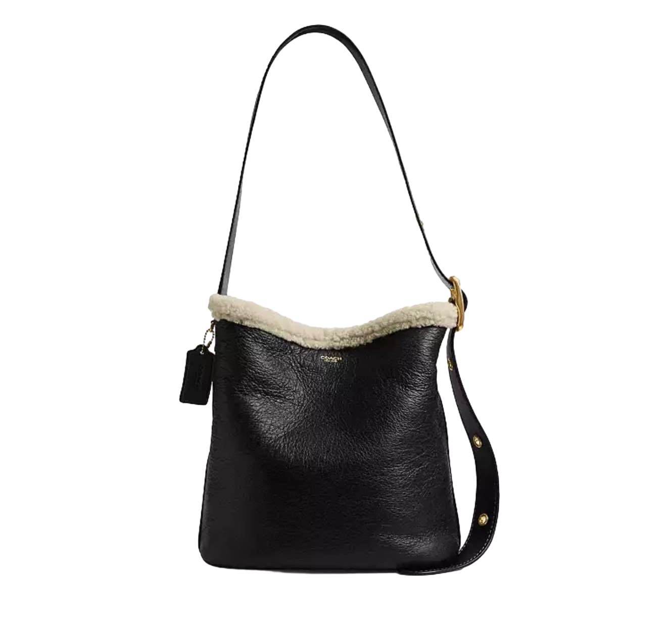 【Coach】 BLEECKER 羊毛水桶包  黑