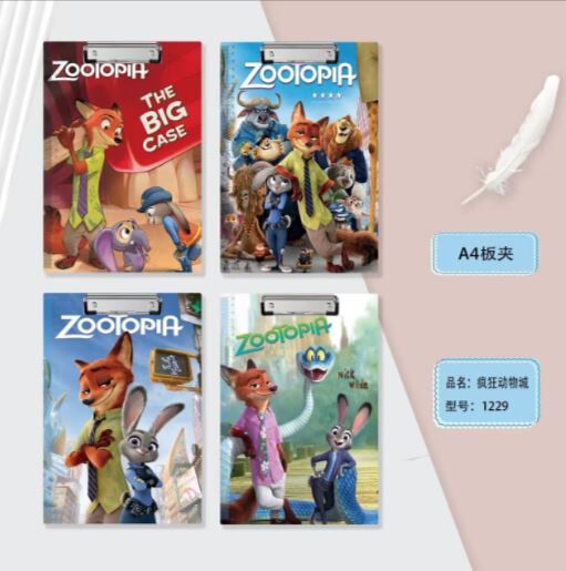 zootopia 动物疯狂城 A4 板夹 款式随机