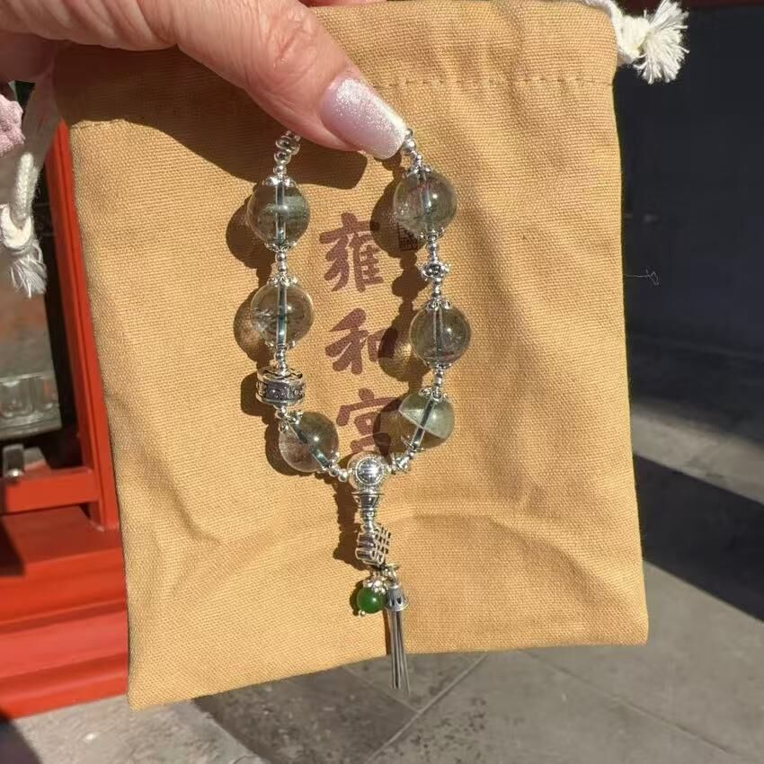 雍和宮綠幽靈水晶手串（已開光）-M