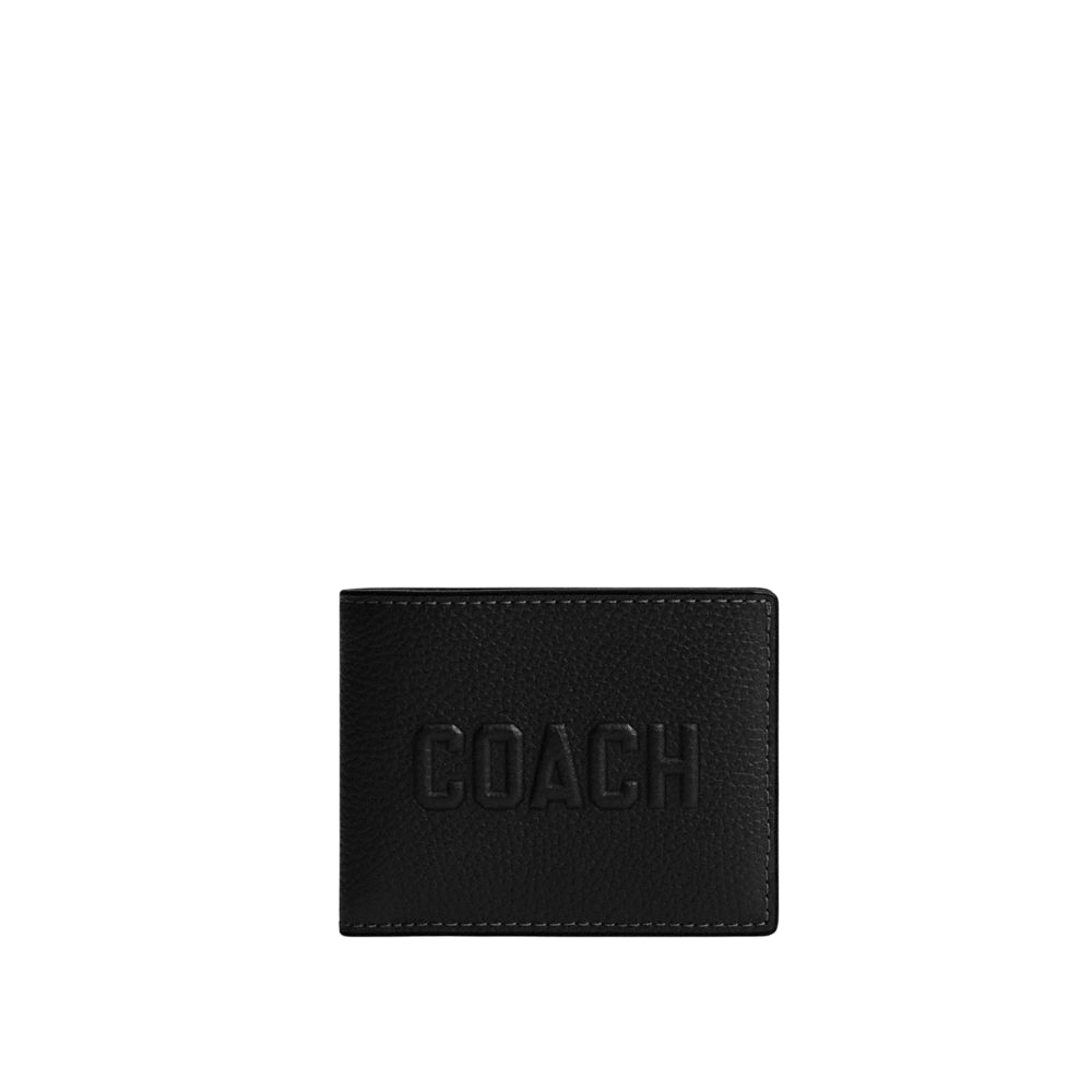 【Coach】Slim Billfold Wallet With Coach Graphic  黑