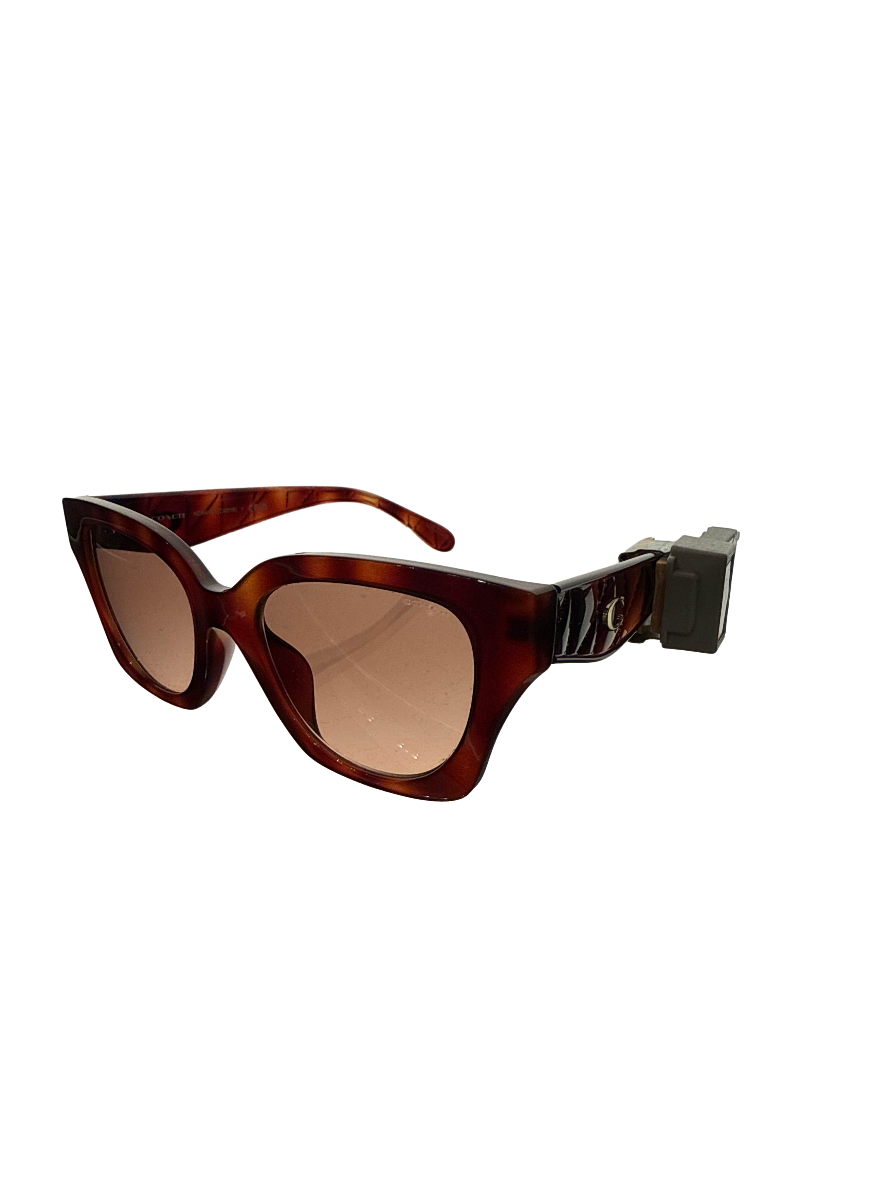 【Coach】Quilted Square Sunglasses  咖