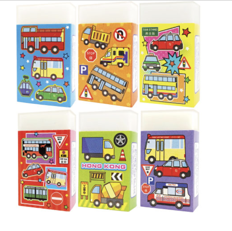 交通工具圖案 擦膠 隨機發放一粒