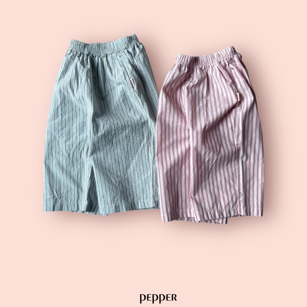 正韓春Pepper  兩色慵懶直條直筒褲