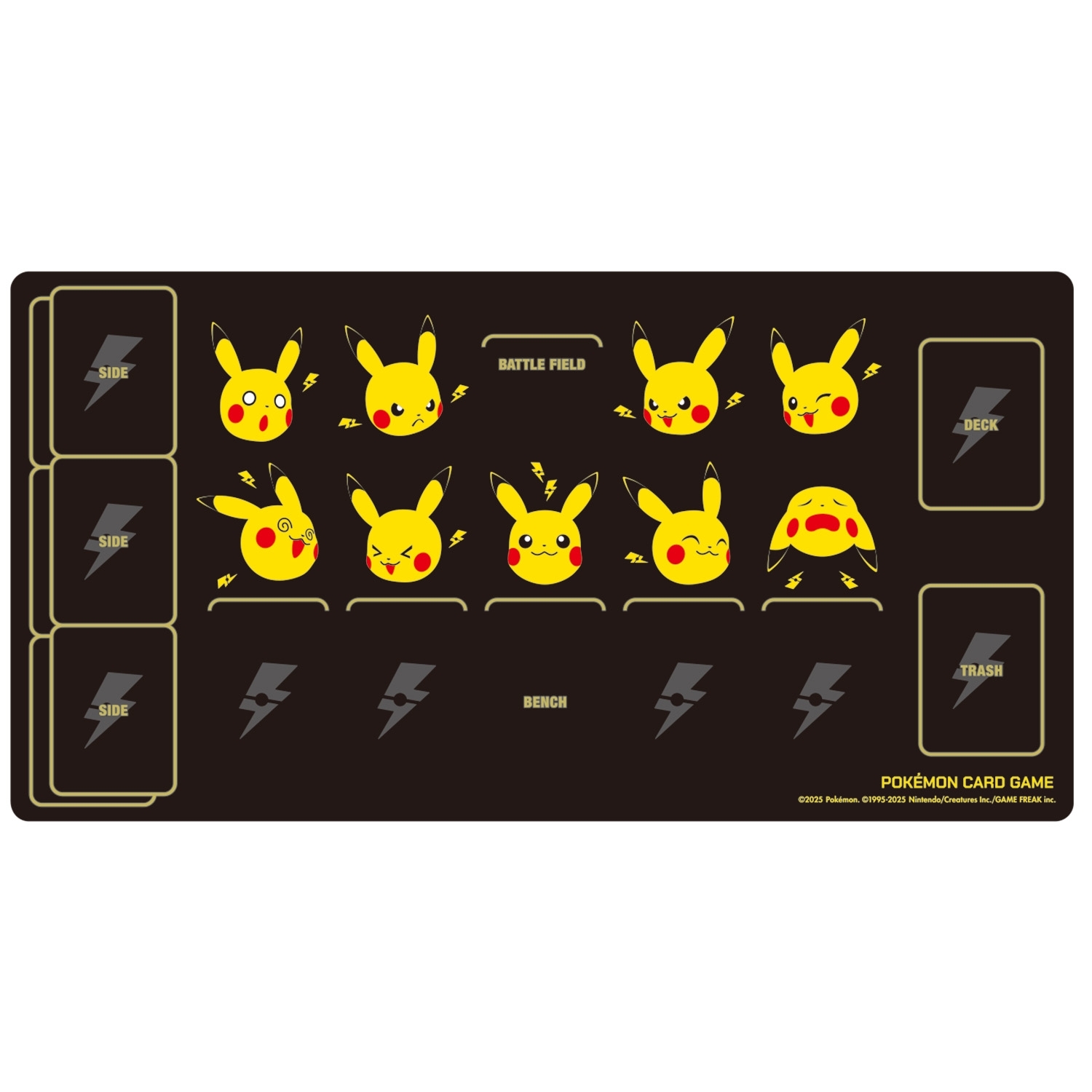 寶可夢橡膠對戰桌墊 - ポケモンカードゲーム ラバープレイマット ピカチュウとかみなり