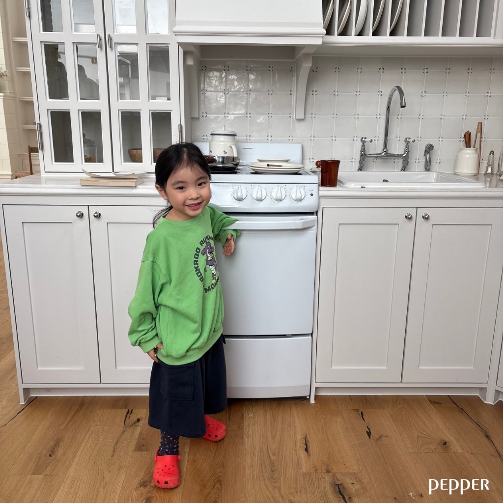 正韓春Pepper  兩色跑步恐龍大學上衣