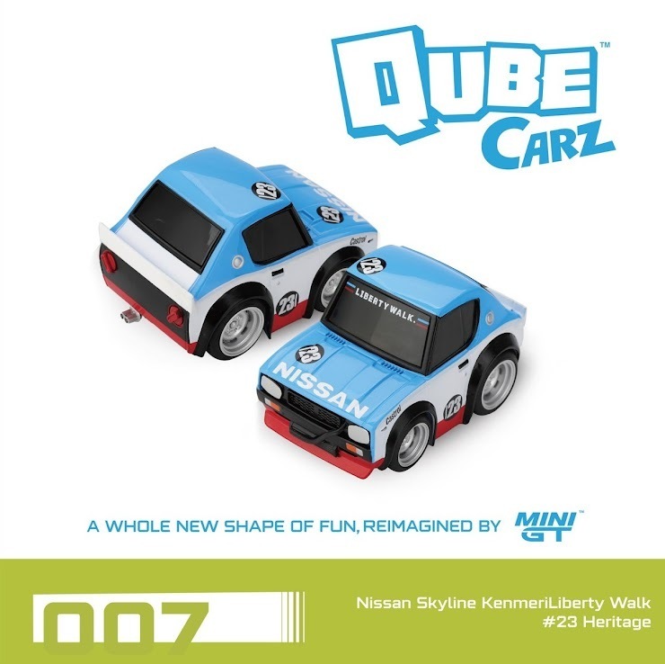 PO-$53 * MINI GT * 1:64 QUBE CARZ Nissan Skyline Kenmeri Liberty Walk #23 Heritage