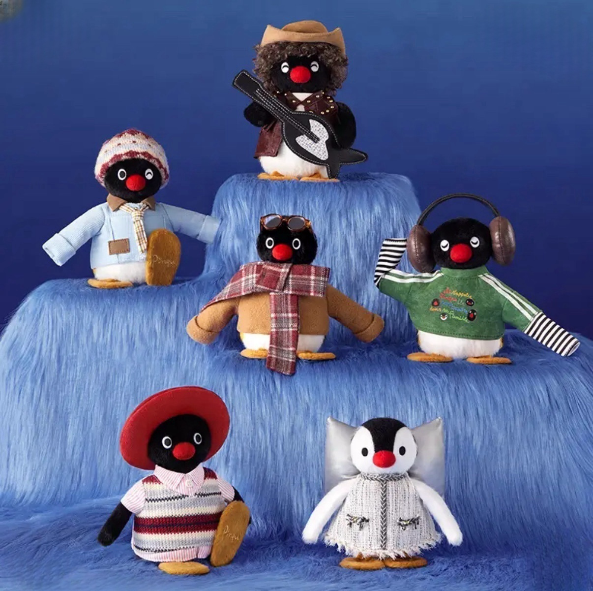 PINGU 企鵝家族 正版授權 45週年限定 VINTAGE OOTD 復古換裝系列 毛絨公仔 換裝公仔 吊飾 盲盒 6款 (任買兩件7-11免運)/預購