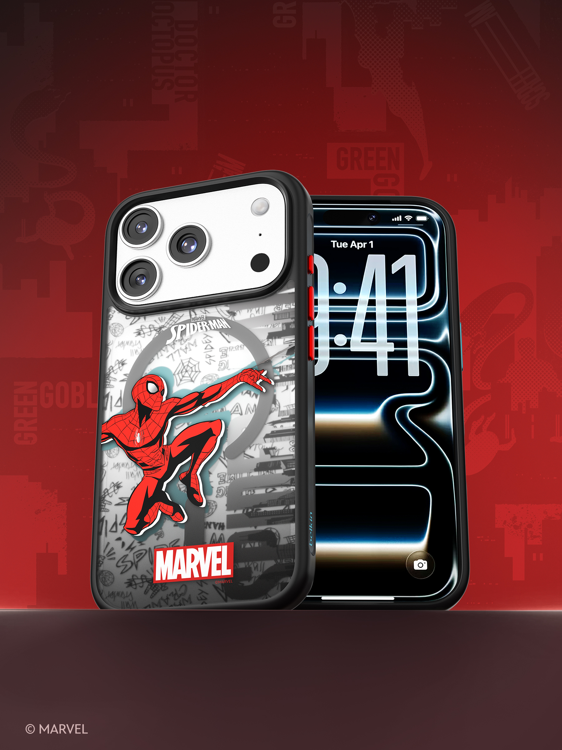 SheerForce™ Magnetic Qi2 Protective for iPhone 17 Series (Spider-Man, Marvel Collection) [MSA046]