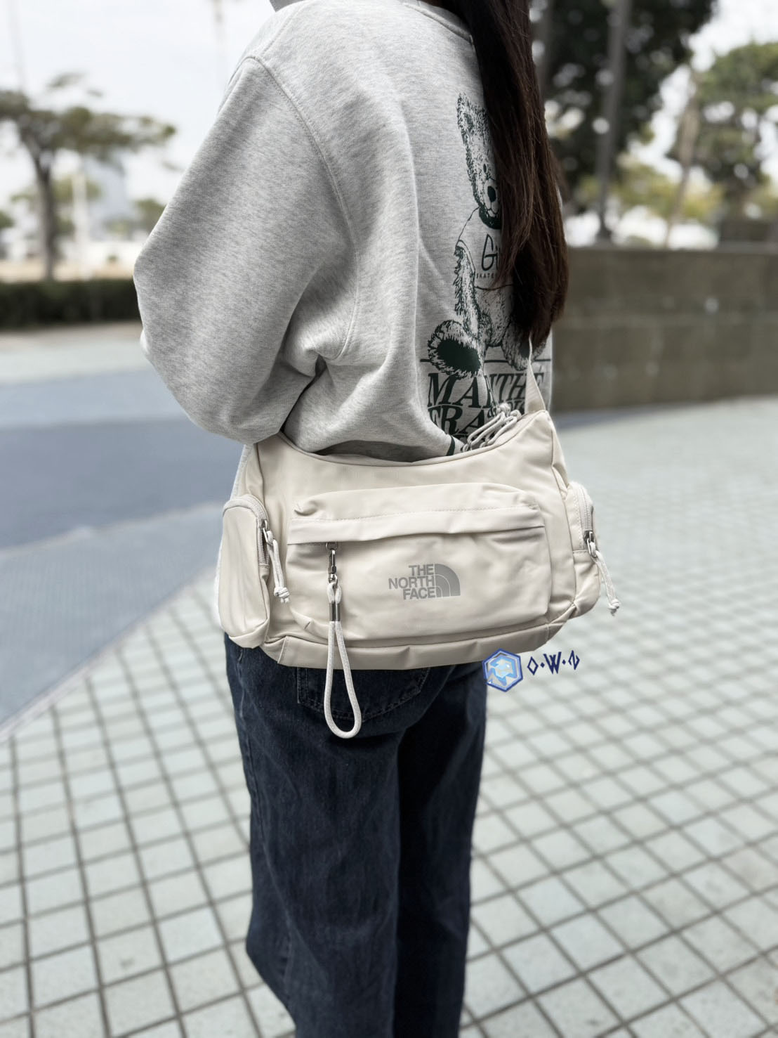 【OWN】The North Face 包包 側背包 機能 多格 手提 肩背 白標 韓國限定 不分男女 黑色 米色