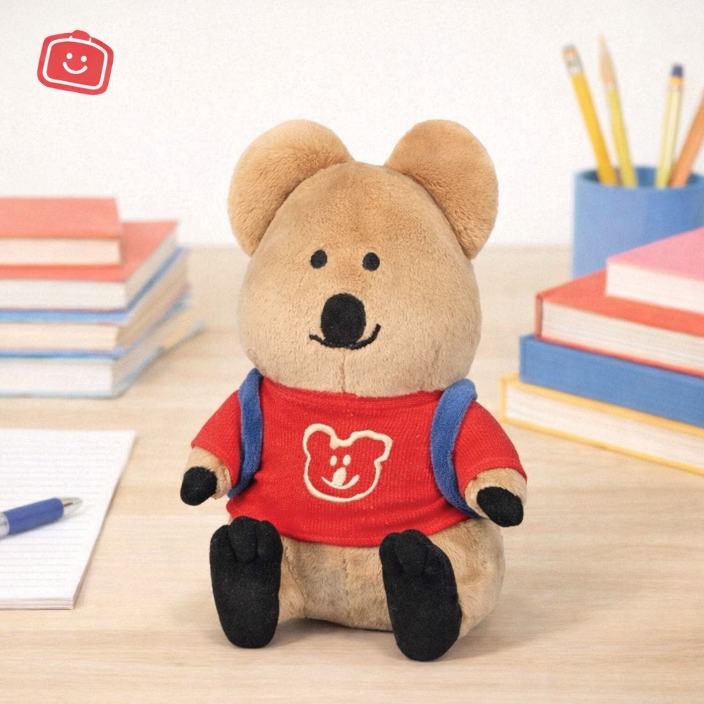 韓國 DINOTAENG 上學趣系列 QUOKKA 坐姿毛絨玩偶