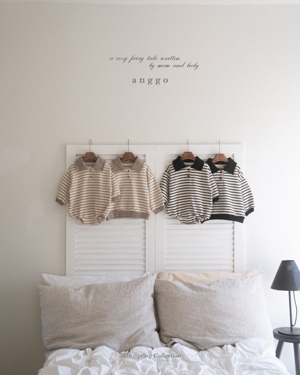 正韓春Anggo 有領條紋上衣