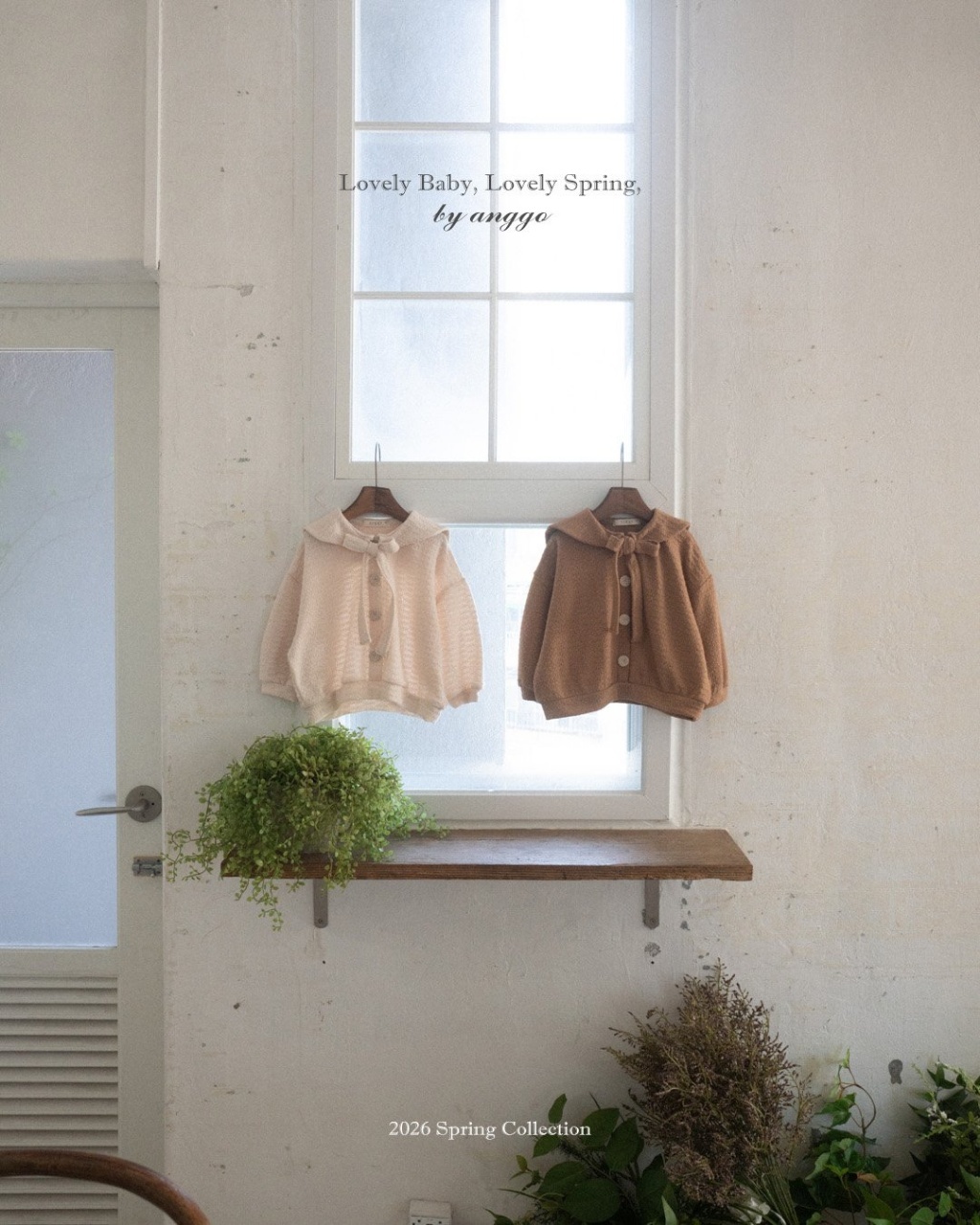 正韓春Anggo 翻領綁帶蝴蝶結上衣