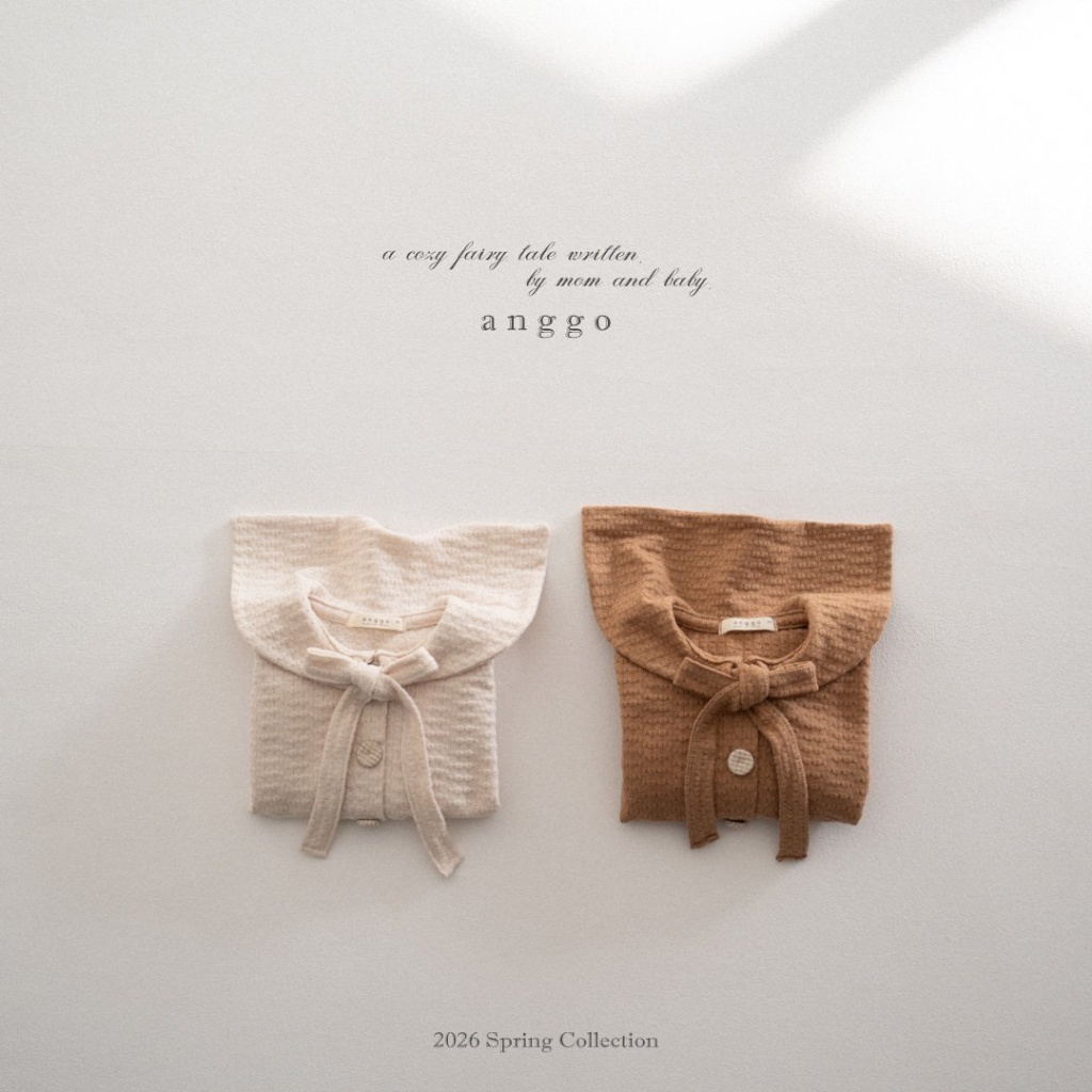 正韓春Anggo 翻領綁帶蝴蝶結上衣