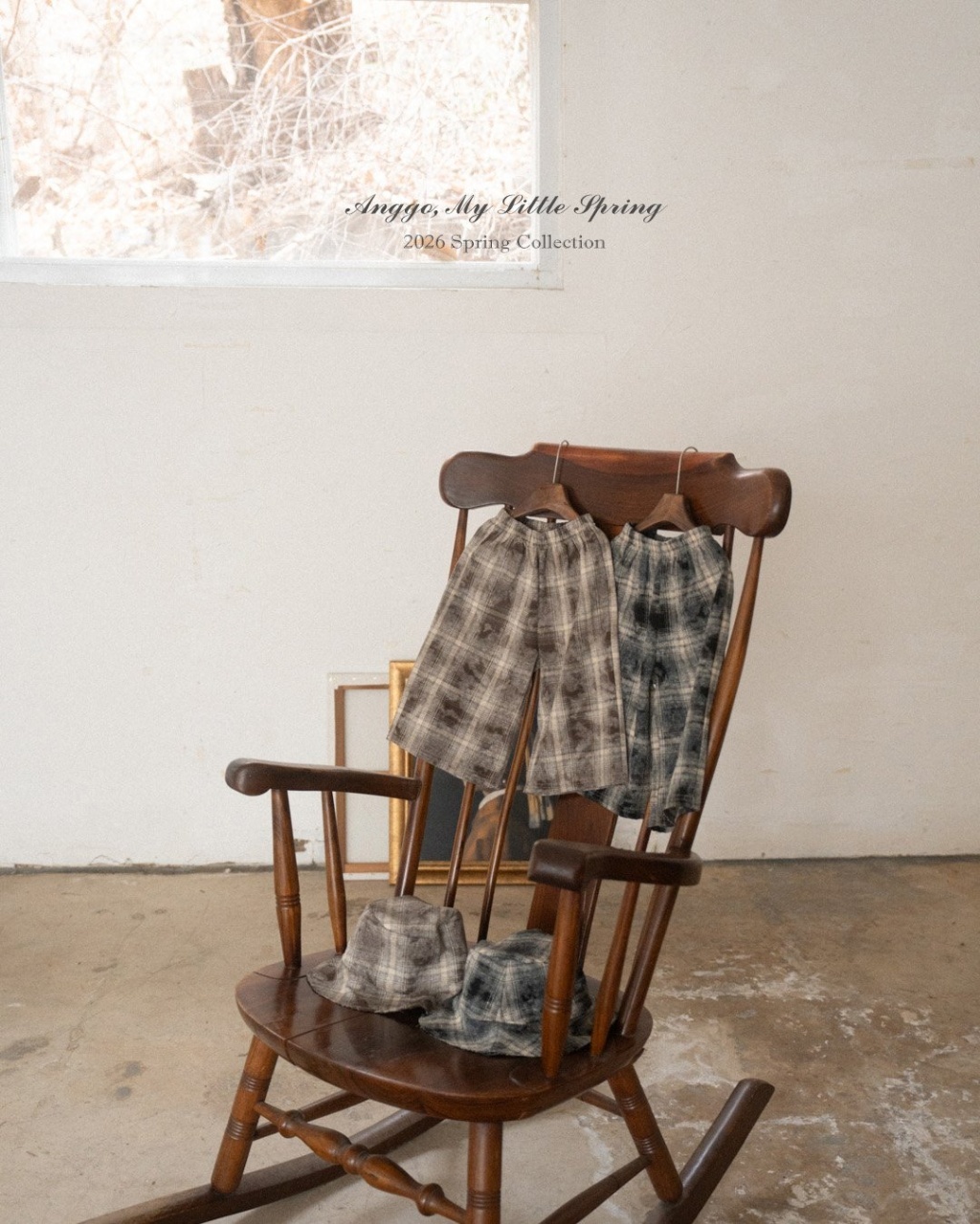 正韓春Anggo 兩色大方格長褲