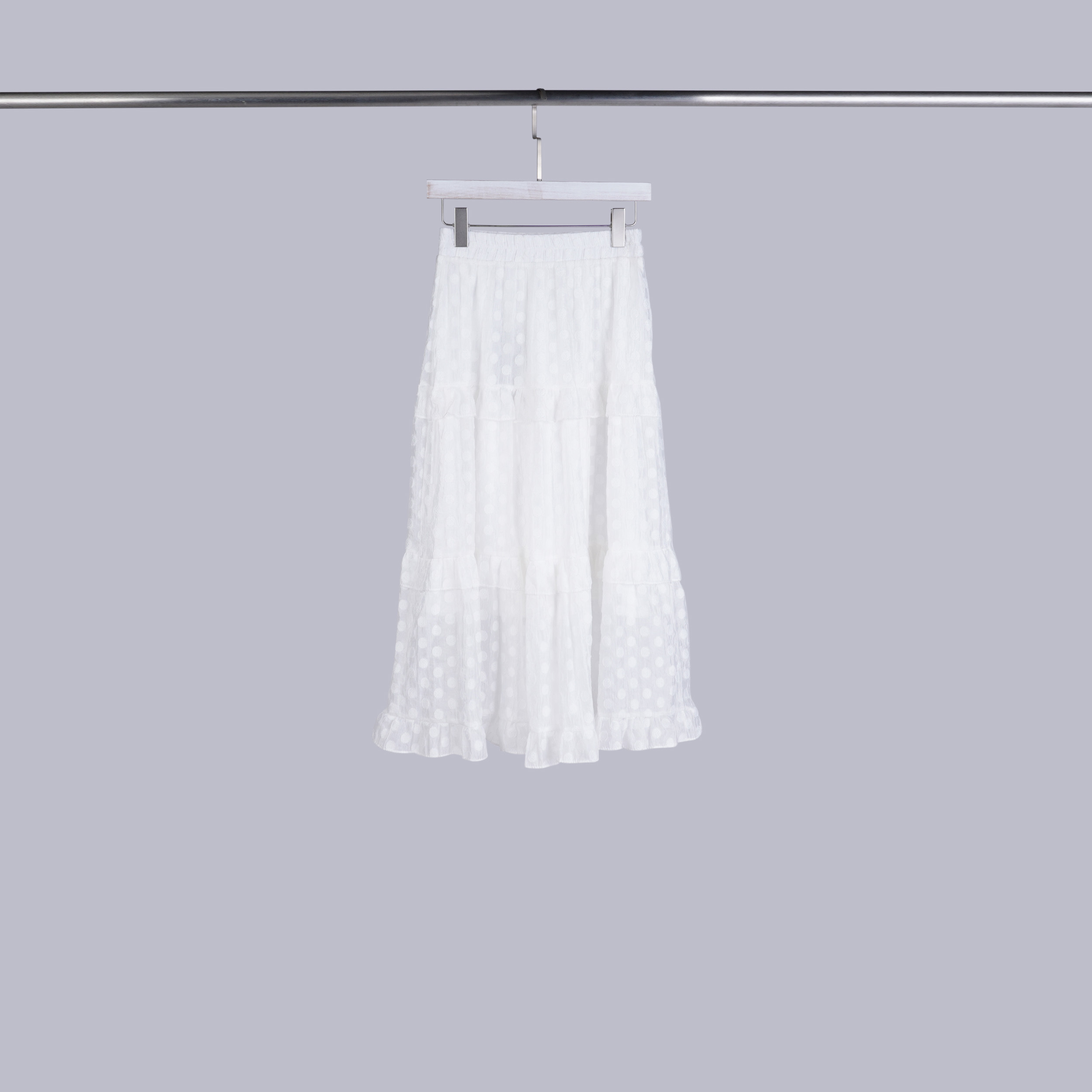 浪漫點點蛋糕裙 | 百搭白