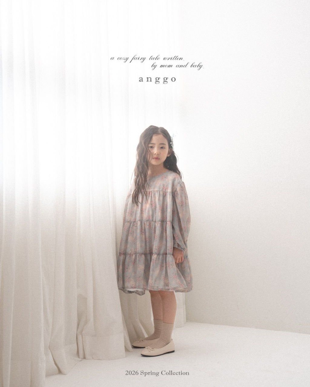 正韓春Anggo 春季花卉洋裝