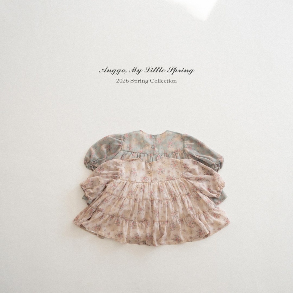 正韓春Anggo 春季花卉洋裝