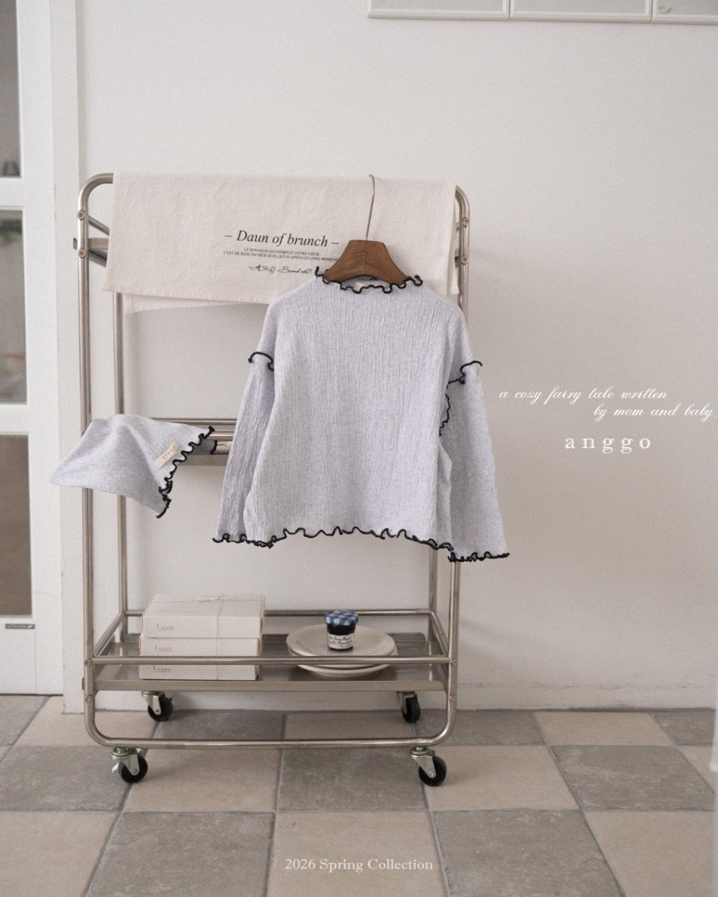 正韓春Anggo 三色滾邊小貓帽