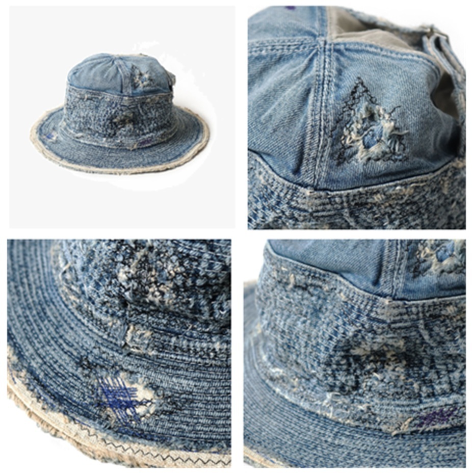 KAPITAL 11.5oz Denim The Old Man and the Sea Hat (Distressed Remake) - PRE ORDER ITEM (預訂中)