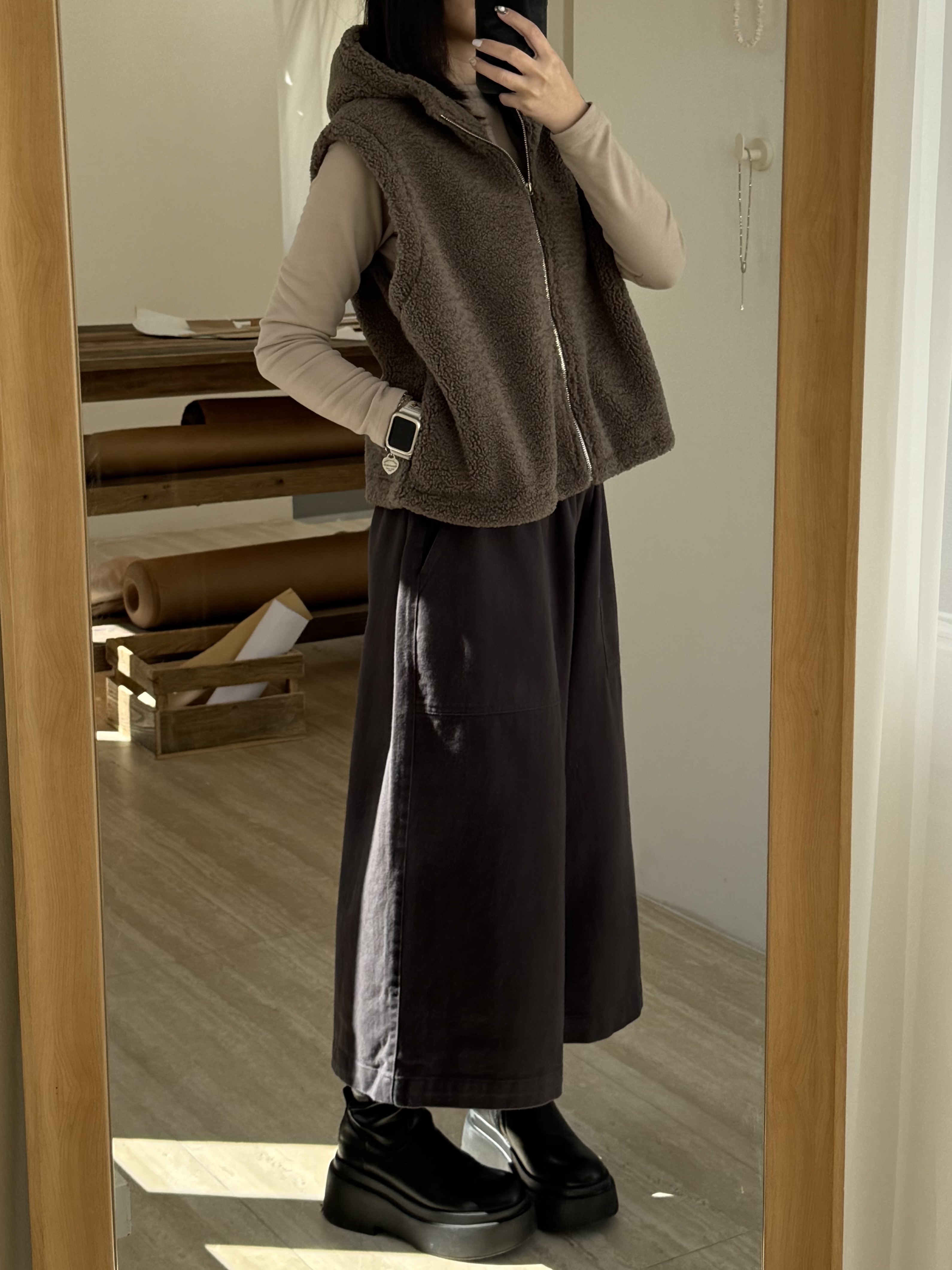 全鬆緊八分水洗寬褲