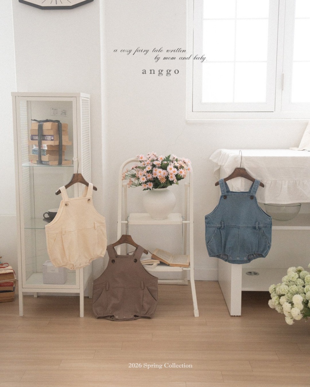 正韓春Anggo 嫩嬰三色吊帶包屁褲