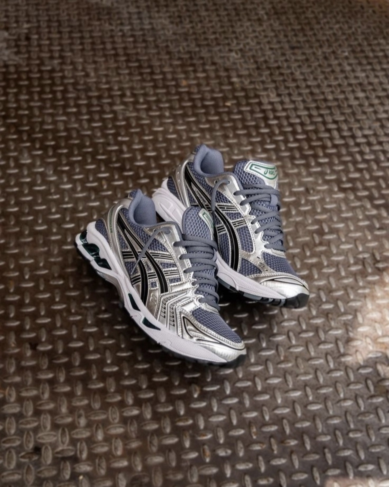 男鞋 ASICS GEL-KAYANO 14 'Jasper Green' 銀黑灰 銀綠 復古 休閒 慢跑鞋【1203A537-020】