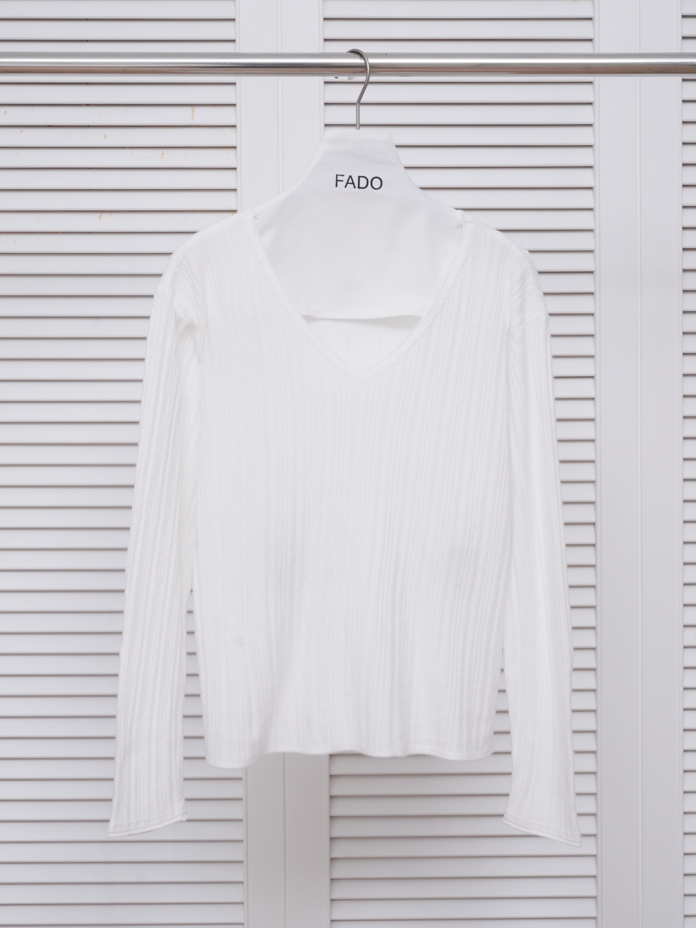 法朵Fado Shop｜V領織紋針織衫 011A481 六色