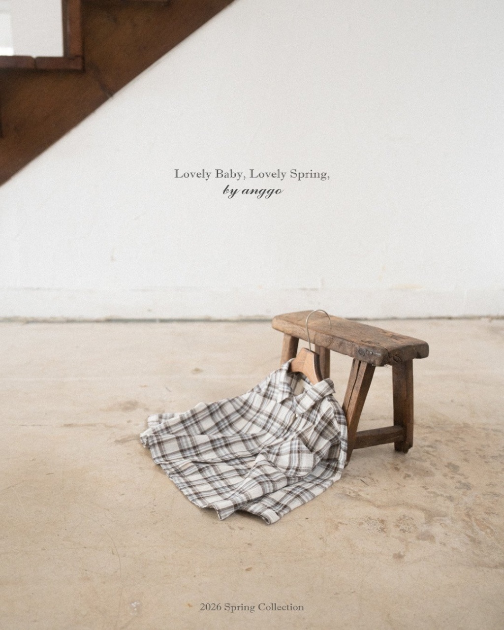 正韓春Anggo 小口袋格紋襯衫