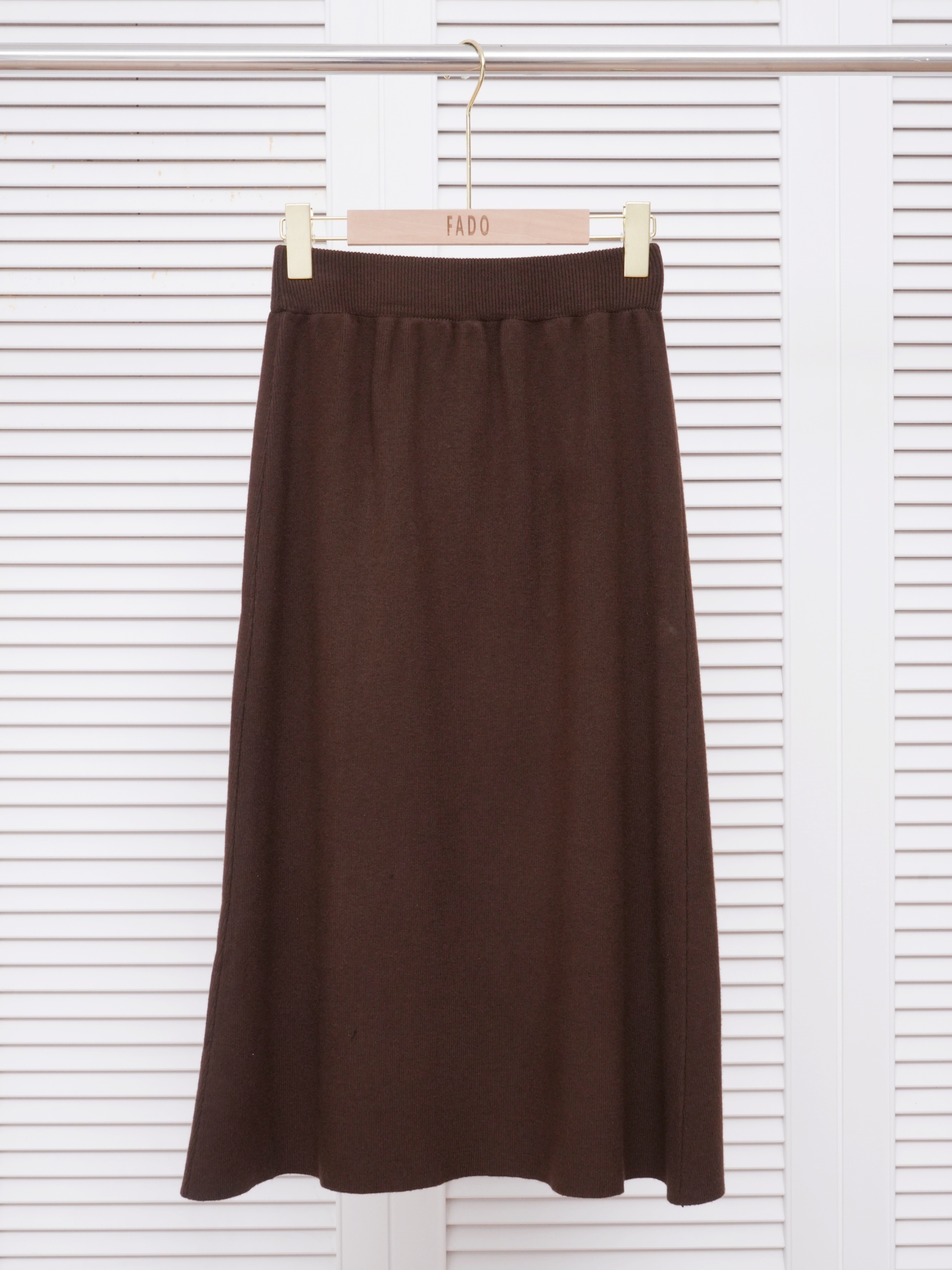 法朵Fado Shop｜鬆緊腰針織中長裙 413A001 三色