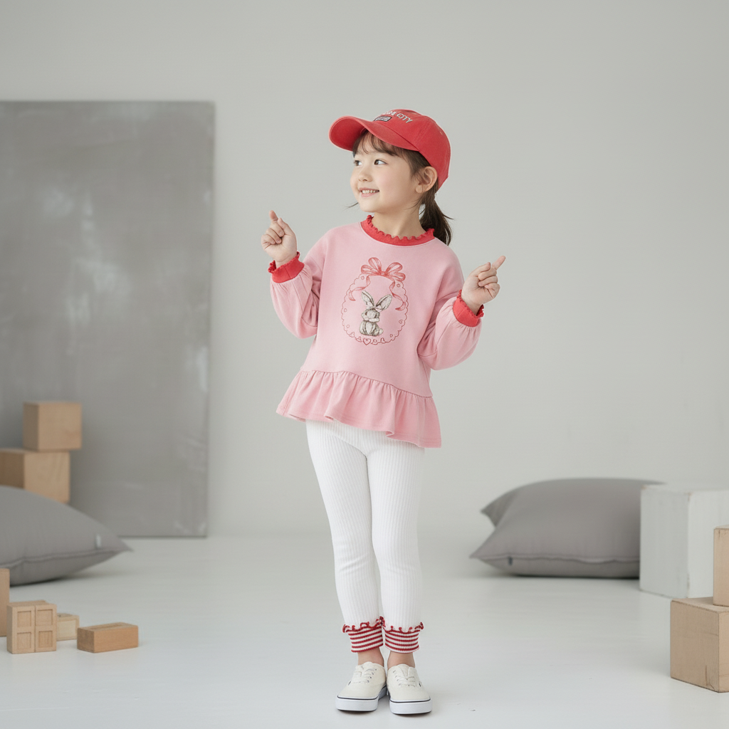 正韓春orangemom 兔兔緞帶上衣