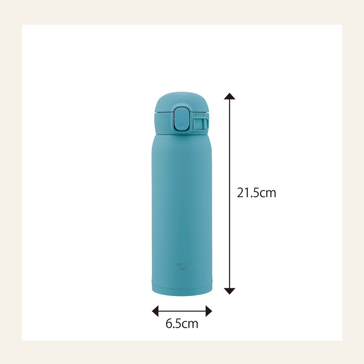 象印 - 480ml 安全鎖不鏽鋼保溫瓶 湖水藍色 GM