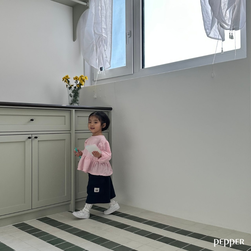 正韓春Pepper  親子裝_兩色帥氣棉質七分褲