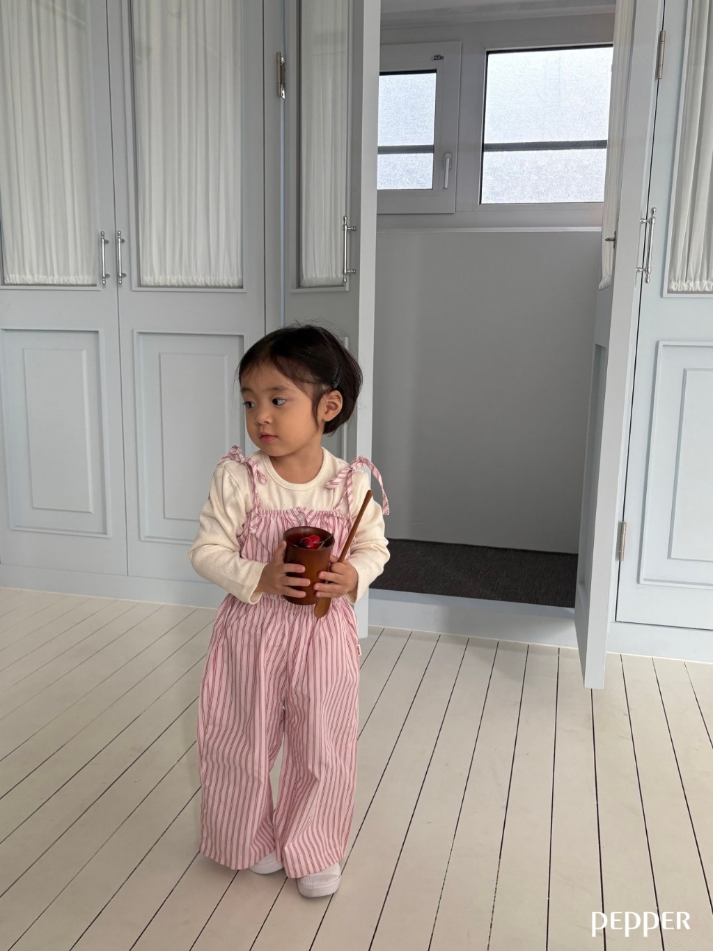 正韓春Pepper  兩色搭配高手直條背心