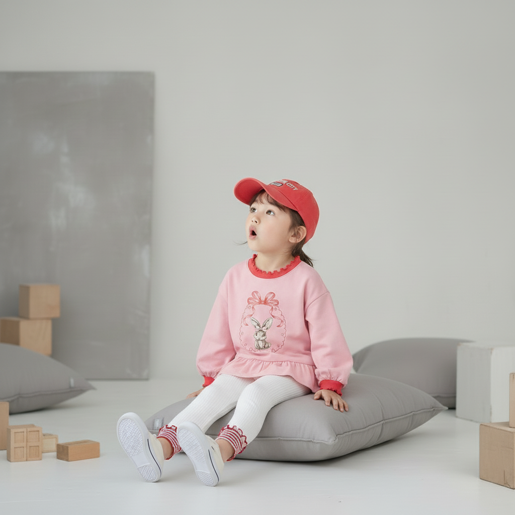 正韓春orangemom 條紋捲邊內搭褲