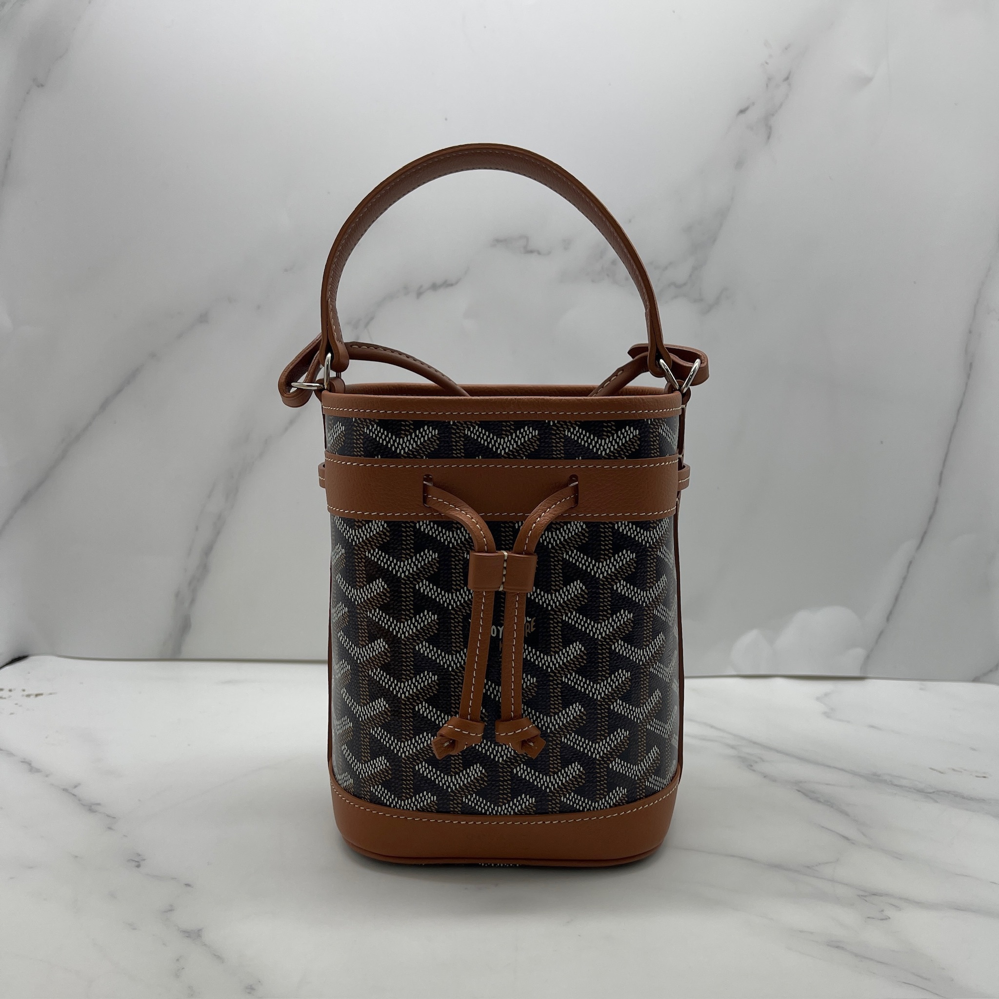 Goyard Sac Seau Petit Flot Mini (Black & Tan)