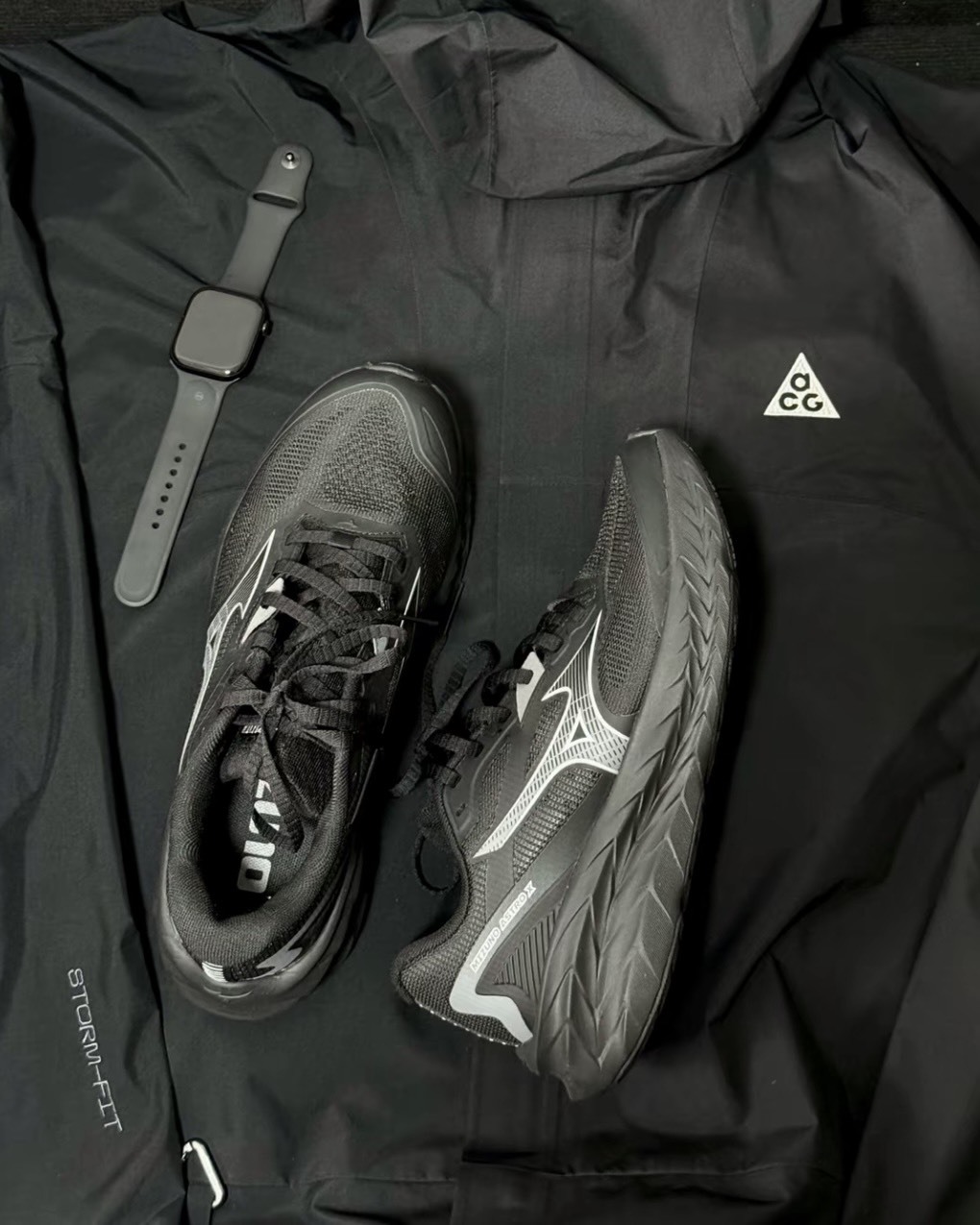 <清倉亂賣😵‍💫> Mizuno  ASTRO X 黑色 跑步鞋 厚底增高