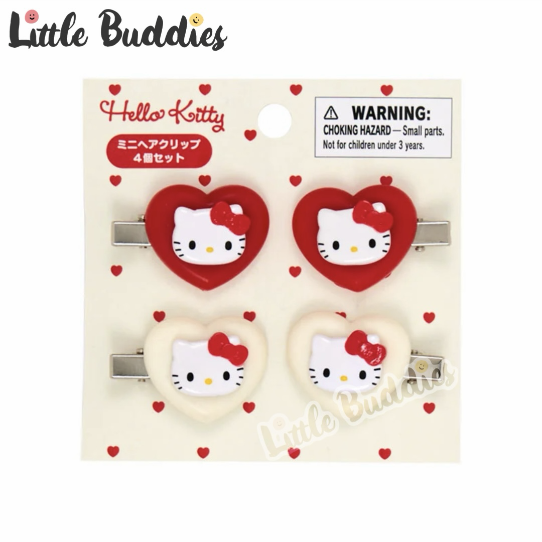 日本 Sanrio 新生活個人飾品系列 - 心形髮夾對裝 (4入)