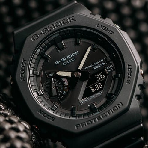 【CASIO 卡西歐】 G-SHOCK 八角設計 農家橡樹 世界時間多功能耐衝擊數位雙顯 雙顯手錶 GA-2100-1A1