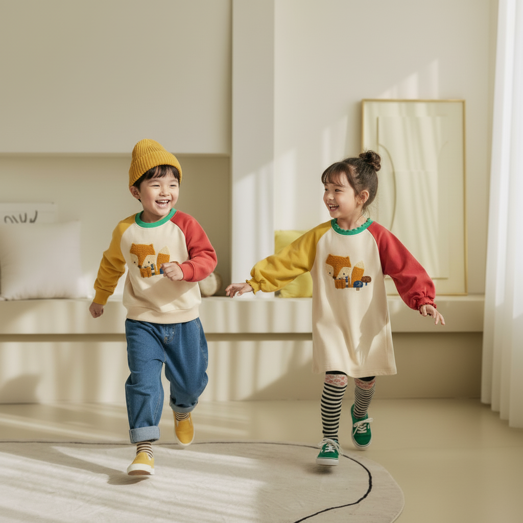 正韓春orangemom 2色小狐狸洋裝