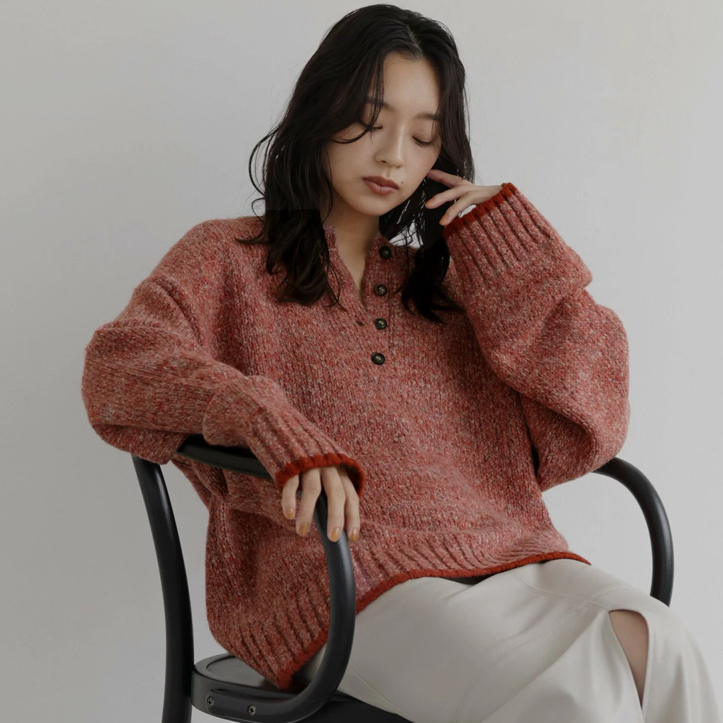 日本 混色編織感針織毛衣