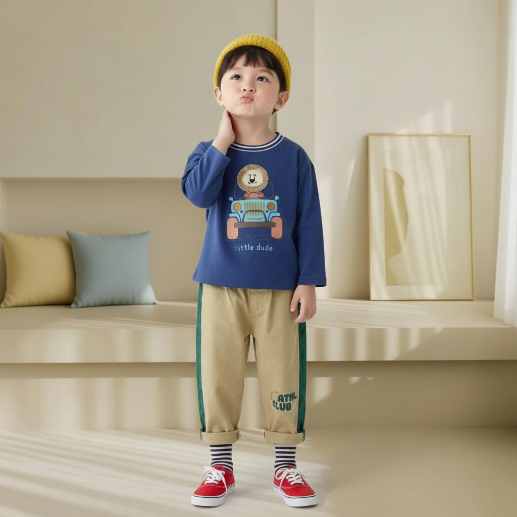 正韓春orangemom 三色獅子開車上衣