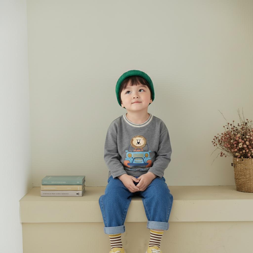 正韓春orangemom 三色獅子開車上衣