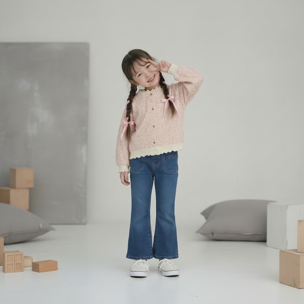 正韓春orangemom 三色經典牛仔喇叭褲