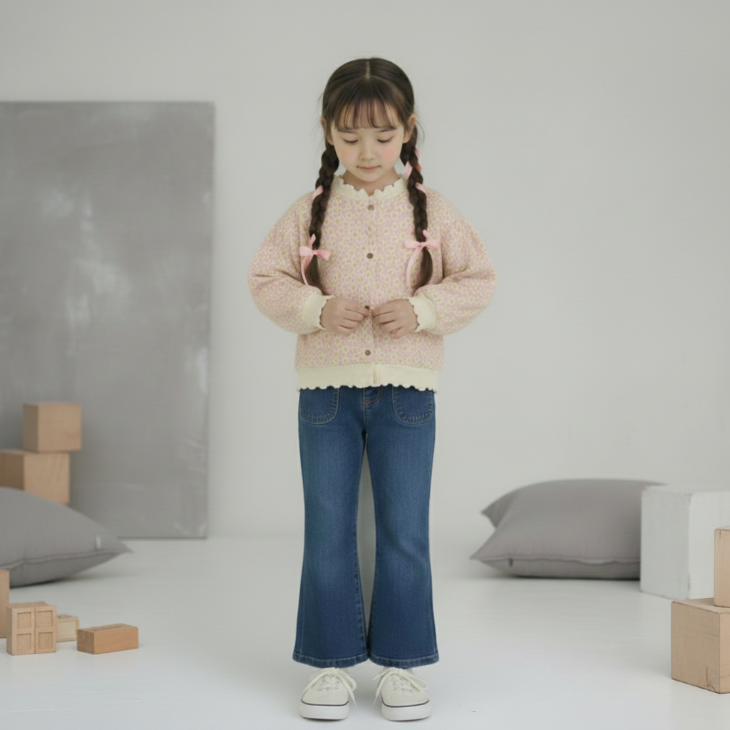 正韓春orangemom 三色經典牛仔喇叭褲