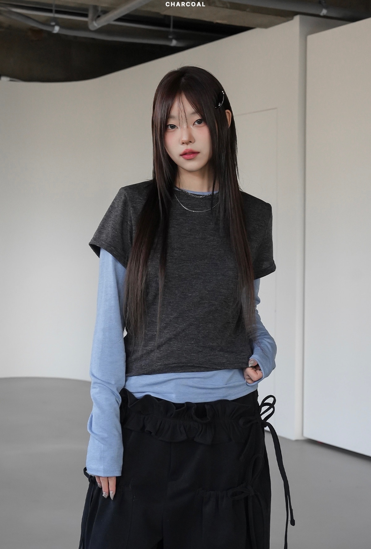 【25/1截單！首批優惠價預訂】韓國疊穿長袖＋短袖2件套（3色）