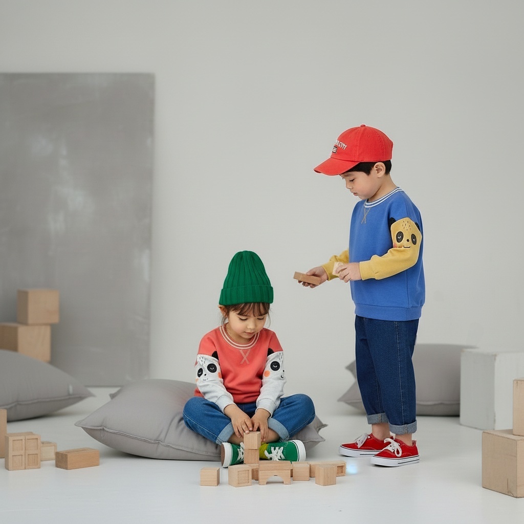 正韓春orangemom 貓熊拼袖上衣